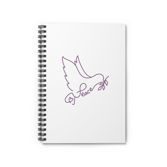 Peace |  spiral notebook, school notebook, journal, lined notebook, Spiral Stationary, - Ruled Line