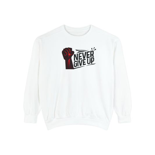 Trendy Sweatshirt "NEVER GIVE UP" Sweatshirt Gift