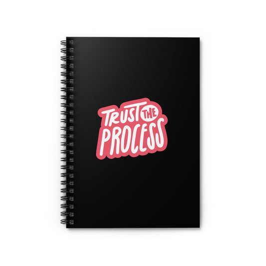 Trust The Process |  spiral notebook, school notebook, journal, lined notebook, Spiral Stationary, - Ruled Line