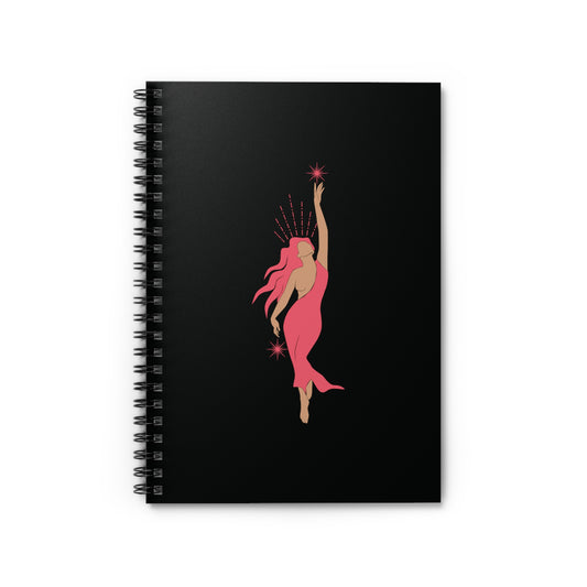 Woman |  spiral notebook, school notebook, journal, lined notebook, Spiral Stationary, - Ruled Line