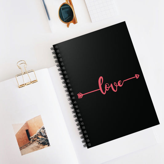 Love |  spiral notebook, school notebook, journal, lined notebook, Spiral Stationary, - Ruled Line