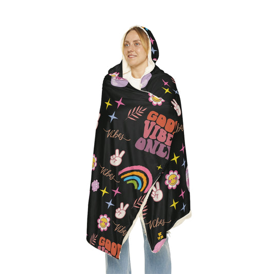 Cozy Blanket Hoodie , Warm and Soft for Adults , Trending Blanket, Unique Gift - Good Vibes Only